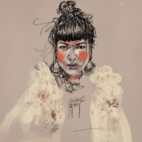 Digital drawing, portrait