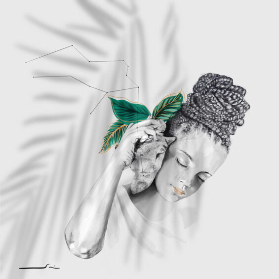 Digital drawing, portrait