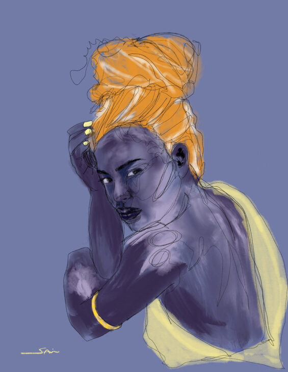 Digital drawing, portrait